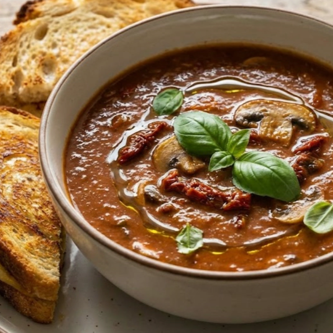 Sundried Tomato & Mushroom Soup